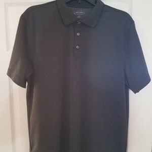 Mens Van Heusen Dark Gray Polo Shirt Large